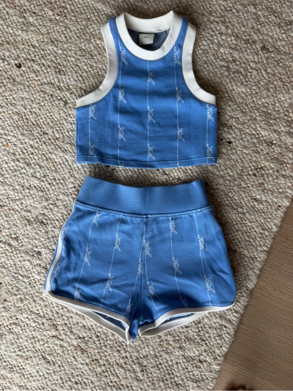 Kith Calypso Blue Logo Knit Set XS Rare